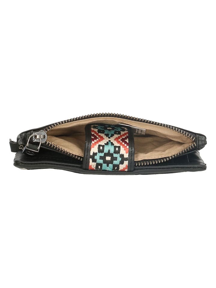 micmacbags Leder-Geldbörse in Schwarz - (B)17 x (H)10 x (T)3 cm günstig kaufen onesize