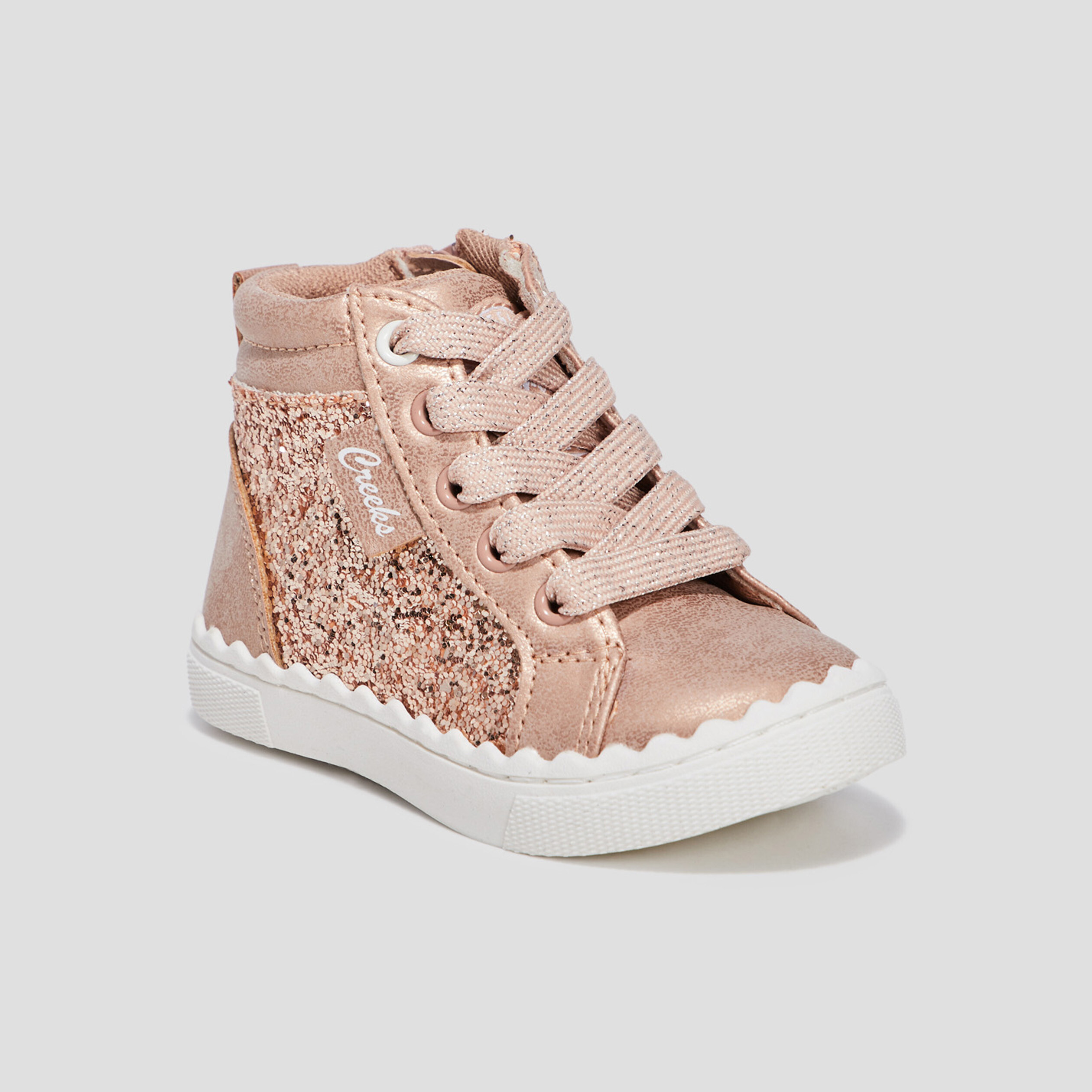 Baskets montantes Creeks rose bébé fille | La Halle