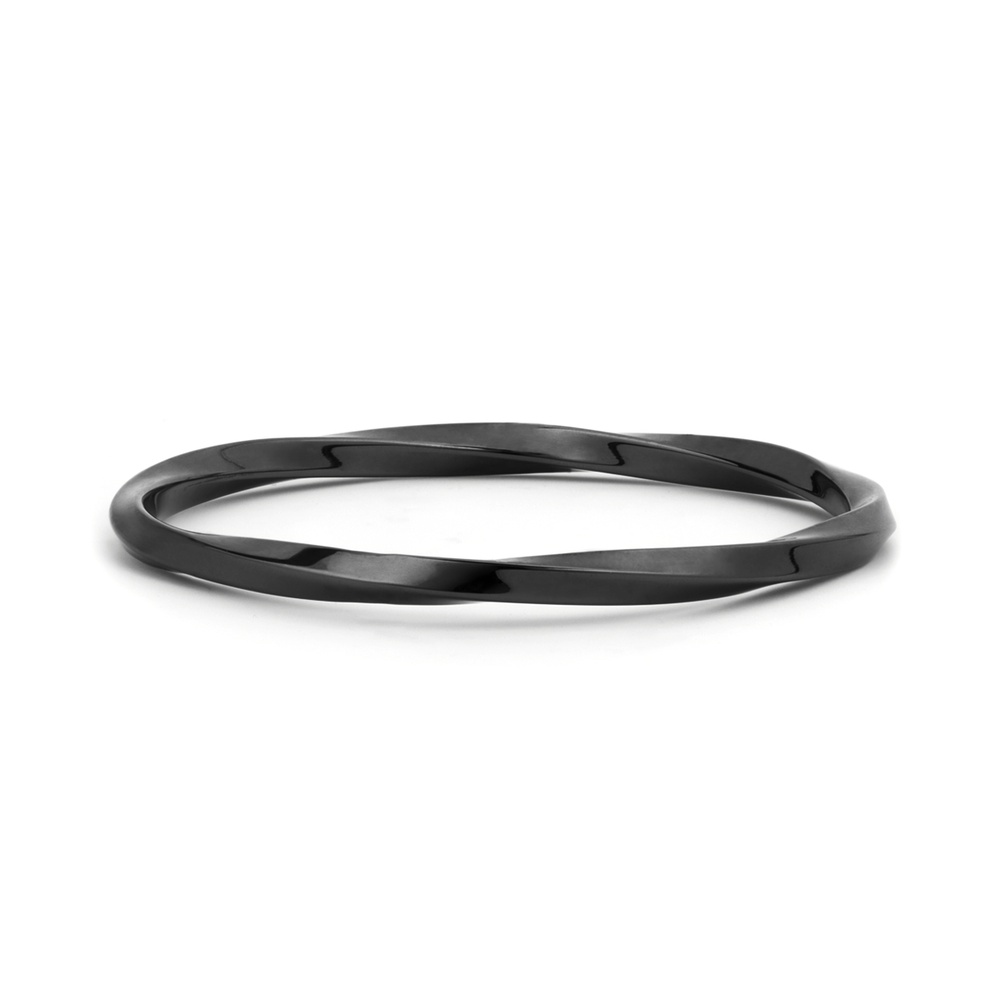 Pippa&Jean Bracelet en acier inoxydable Tourné Acier inoxydable en Gunmetal Bracelet