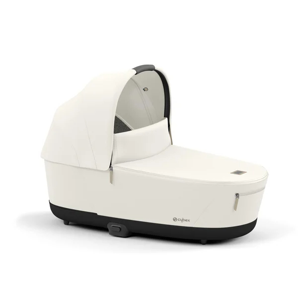 Cybex Priam V4 stroller set in white with frame matte black