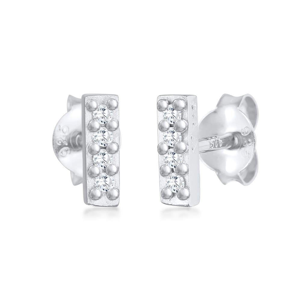 Elli Elli Boucles d'Oreilles pour Femmes avec cristaux zirconium en argent massif 925 Boucles d'oreilles