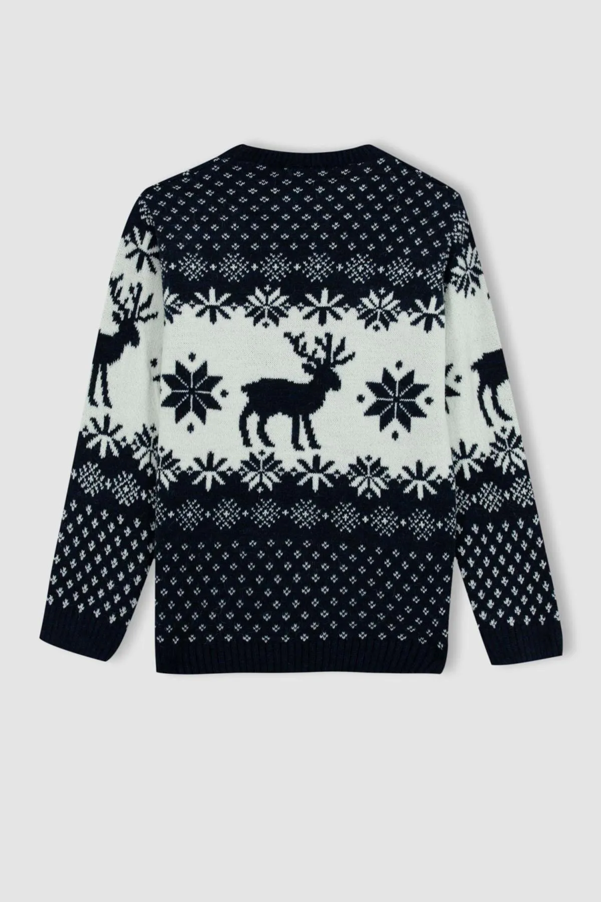 DeFacto  Jungenpullover mit Rundhalsausschnitt und Neujahrsmotiv