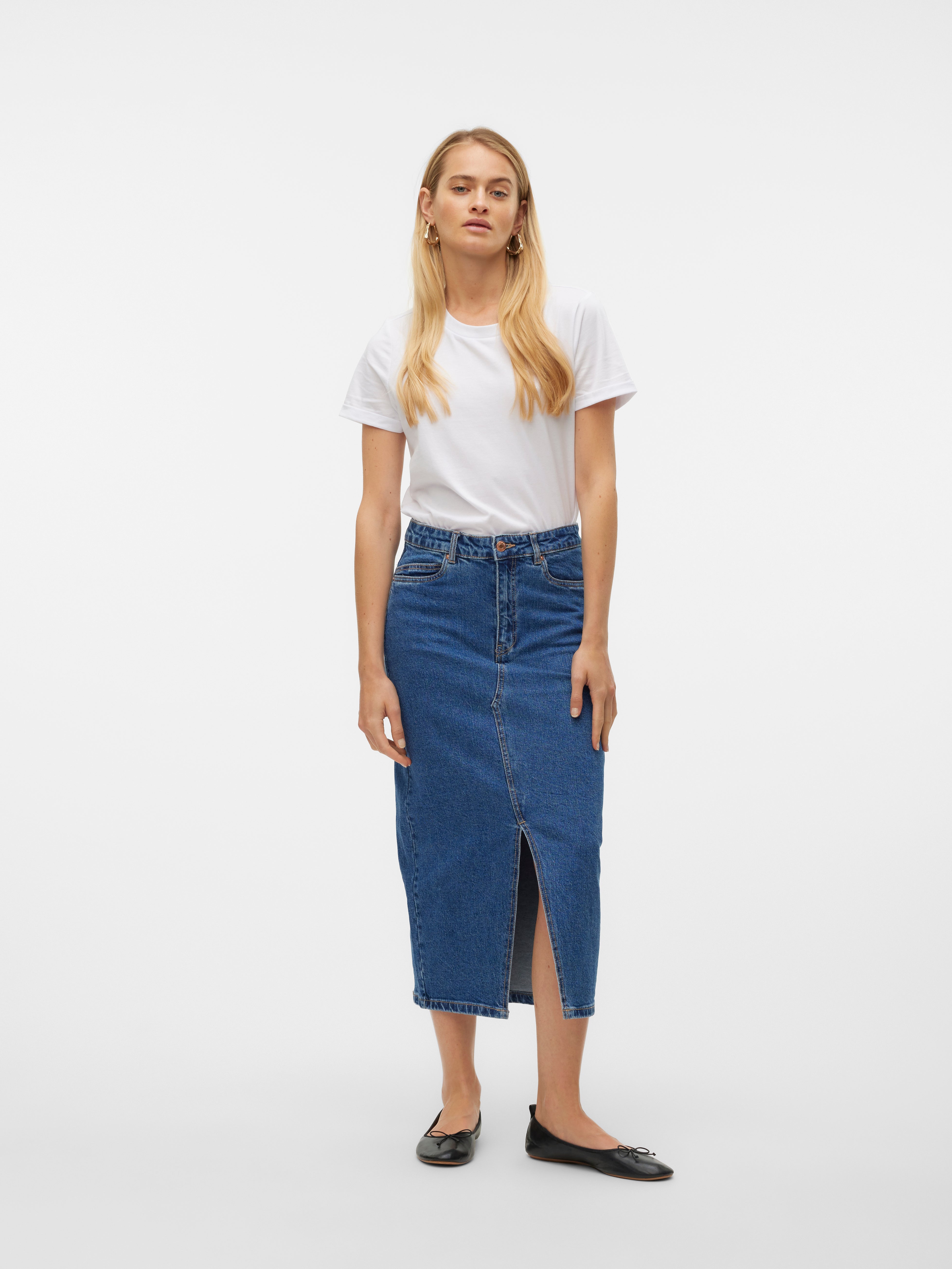 VMVERI Hohe Taille Langer Rock