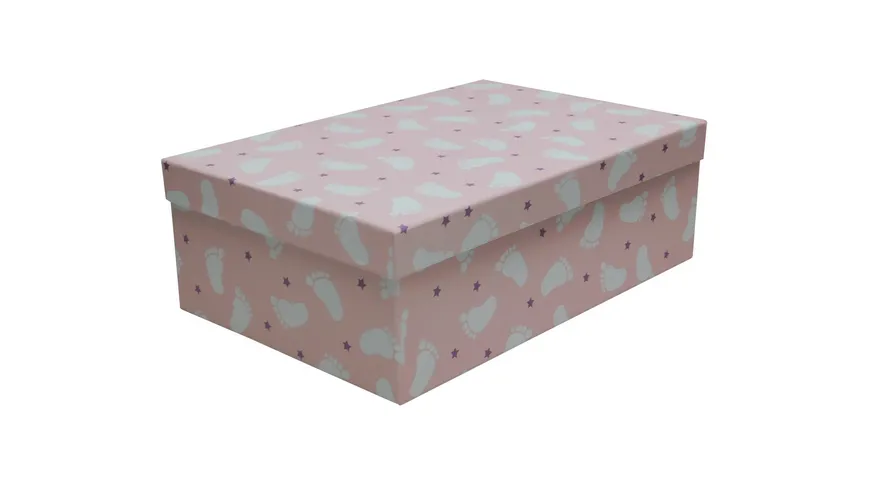 Jumbo Geschenkkarton Babyfüßchen pink