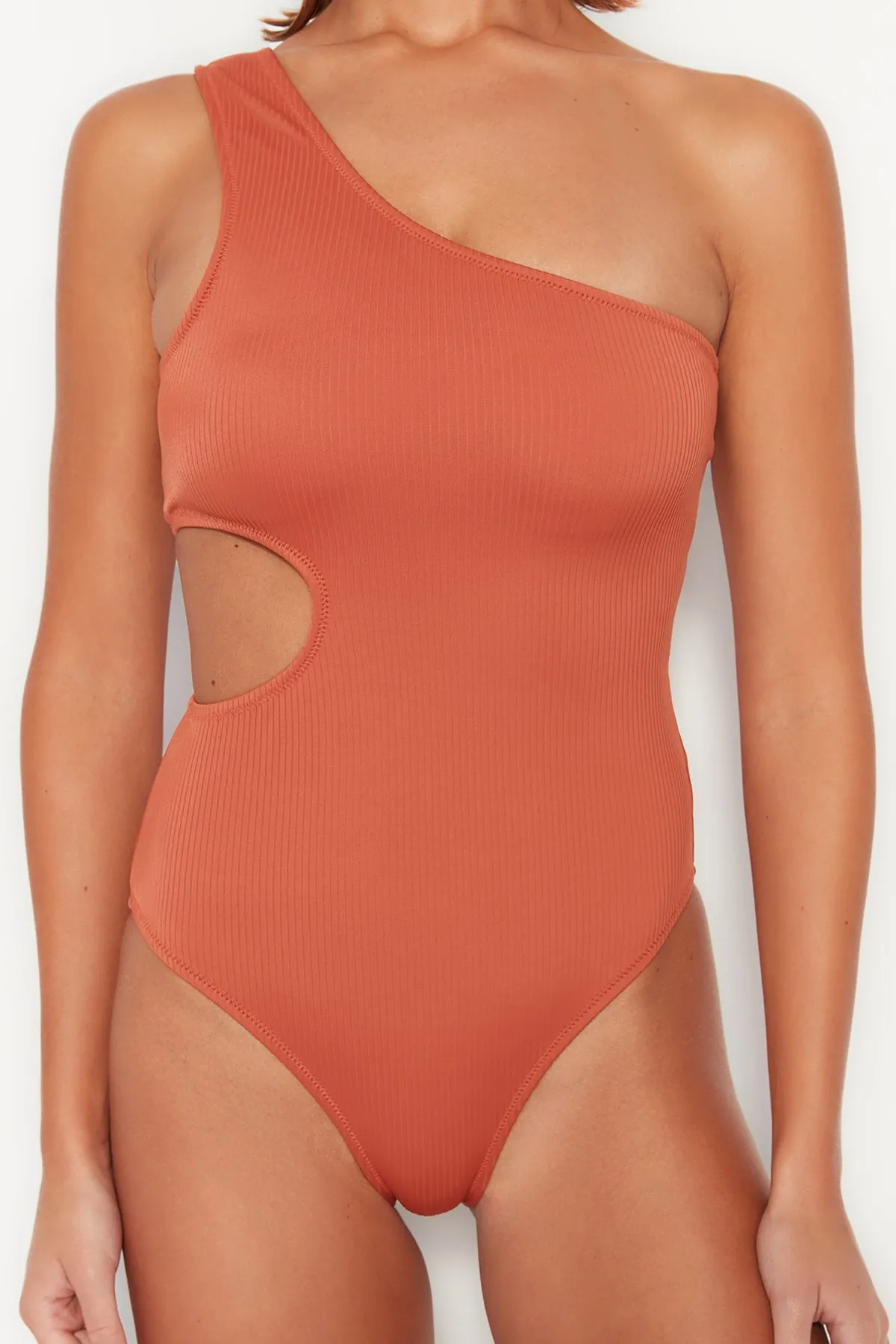 Trendyol Collection  Badeanzug - Braun - Unifarben