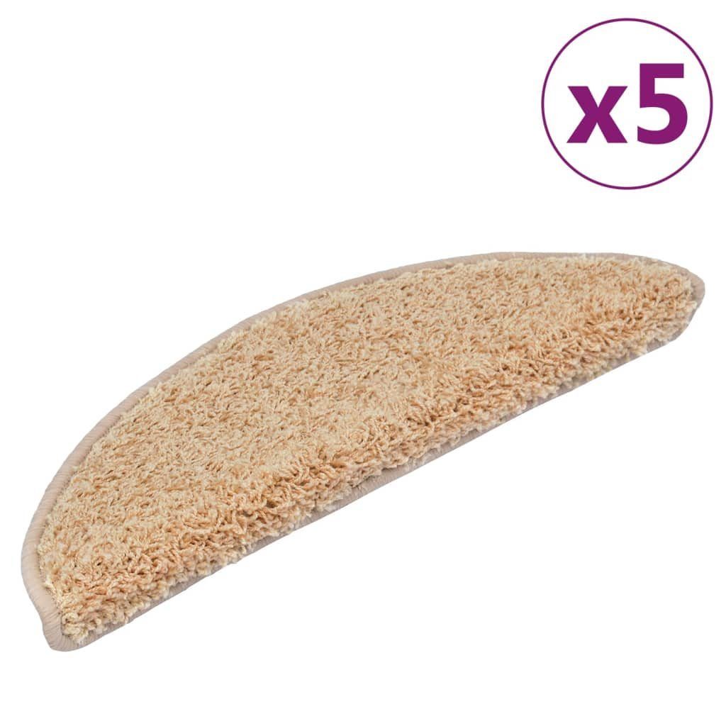 Stufenmatte Stufenmatten 5 Stk. 56x20 cm Creme, vidaXL, Andere, Höhe: 3 mm