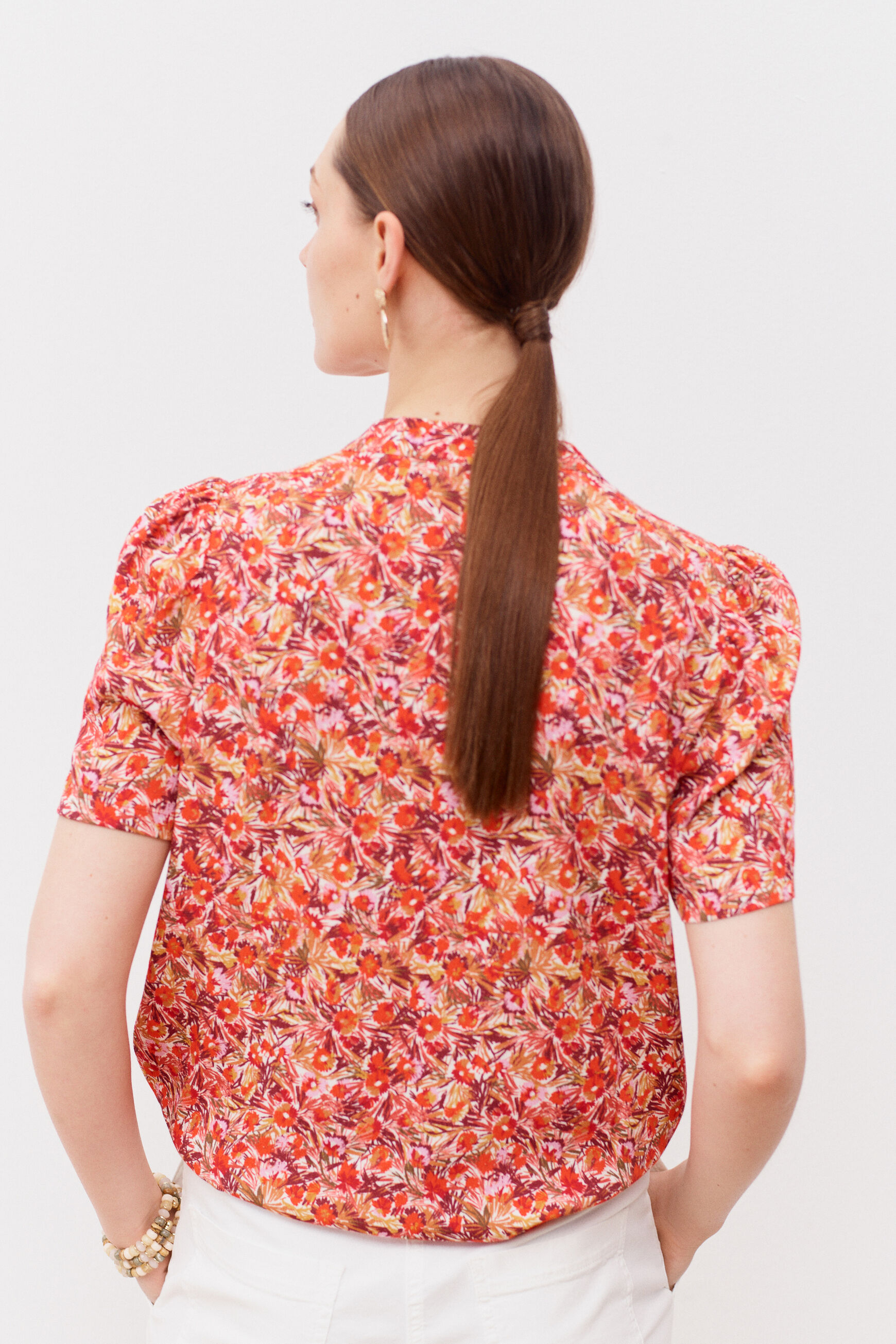 chemisier sun orange femme
