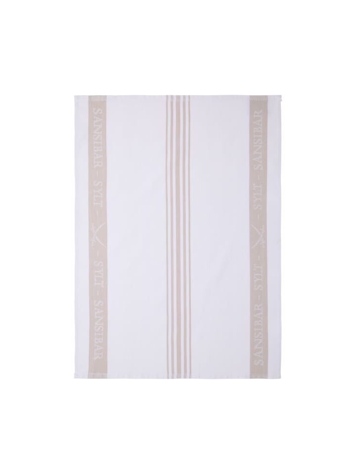 Sansibar 3-teiliges Set: Geschirrtuch Set in Natur günstig kaufen 50x70 cm