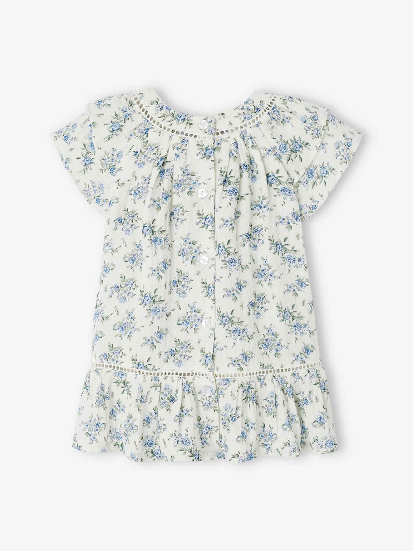 Vertbaudet Festliches Mädchen Baby Kleid - wollweiß