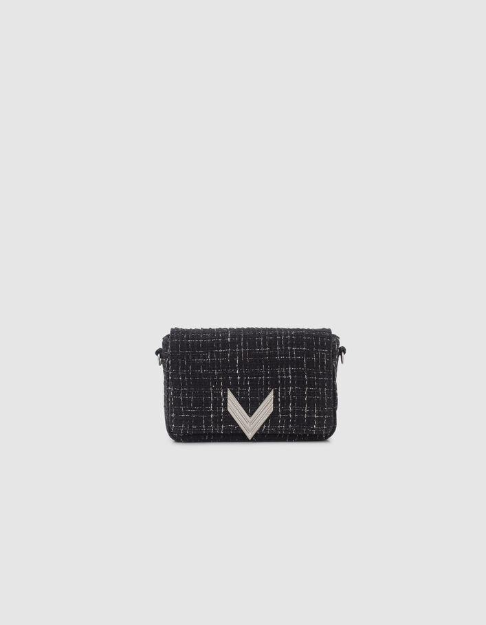 Le sac 111 noir façon tweed Femme