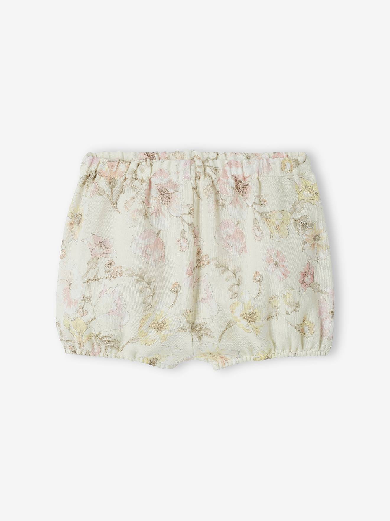 Short de cérémonie bébé en gaze de coton écru