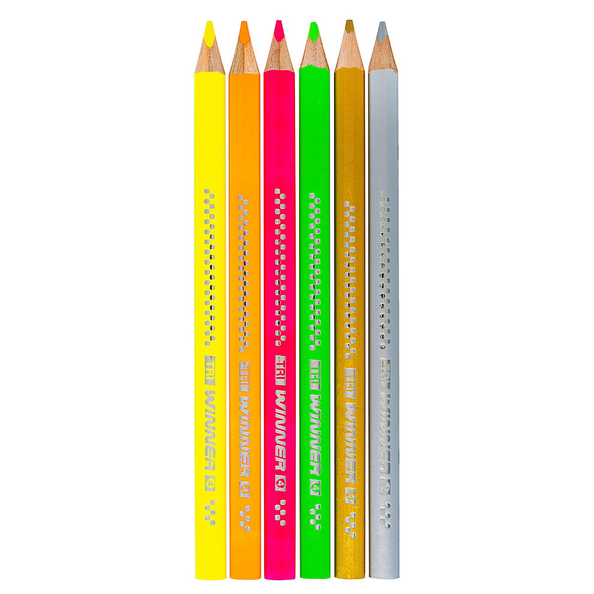 Buntstifte Neon TRI Winner, 6 Farben