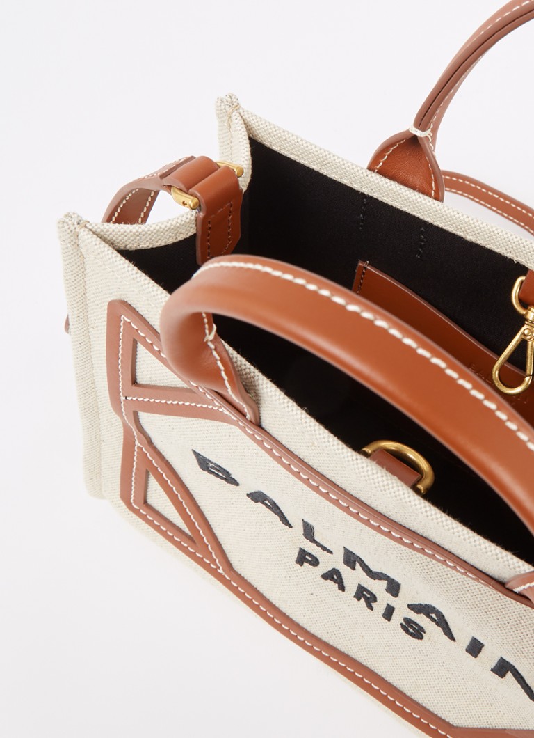 Balmain B-Army veske med skinndetaljer og justerbar skulderrem