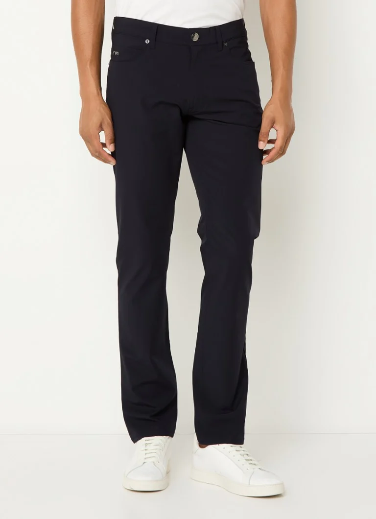 Pantaloni slim fit Emporio Armani cu buzunare laterale