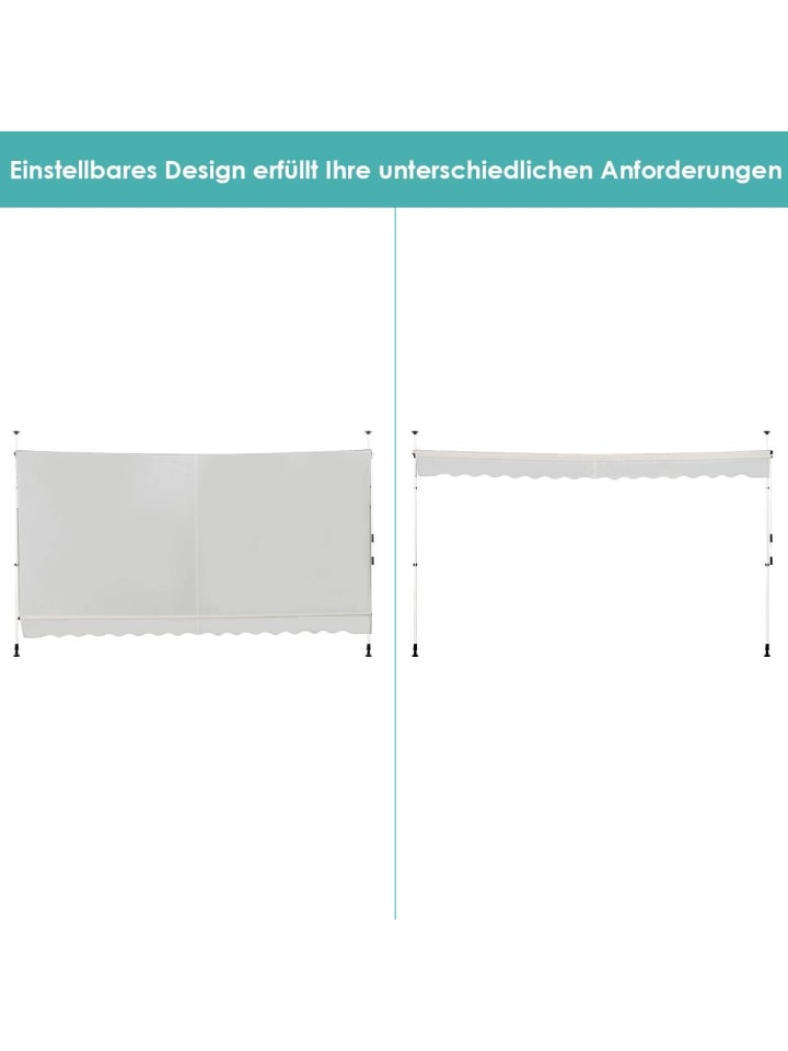 COSTWAY Klemmmarkise 395 cm in Beige günstig kaufen onesize