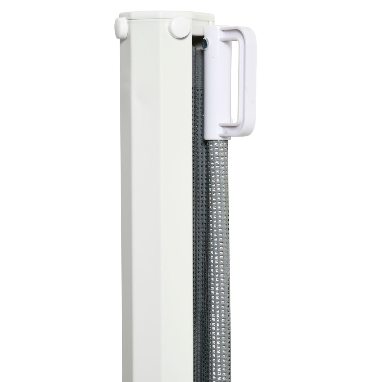 PawHut Hunde Türschutzgitter Treppenschutzgitter Treppenschutz Sicherheitstrennwand Trennwand Türschutz Treppenschutzgitter ausziehbar treppenschutzrollo Rollo Einrollbar PVC Grau 115L x 82,5H cm