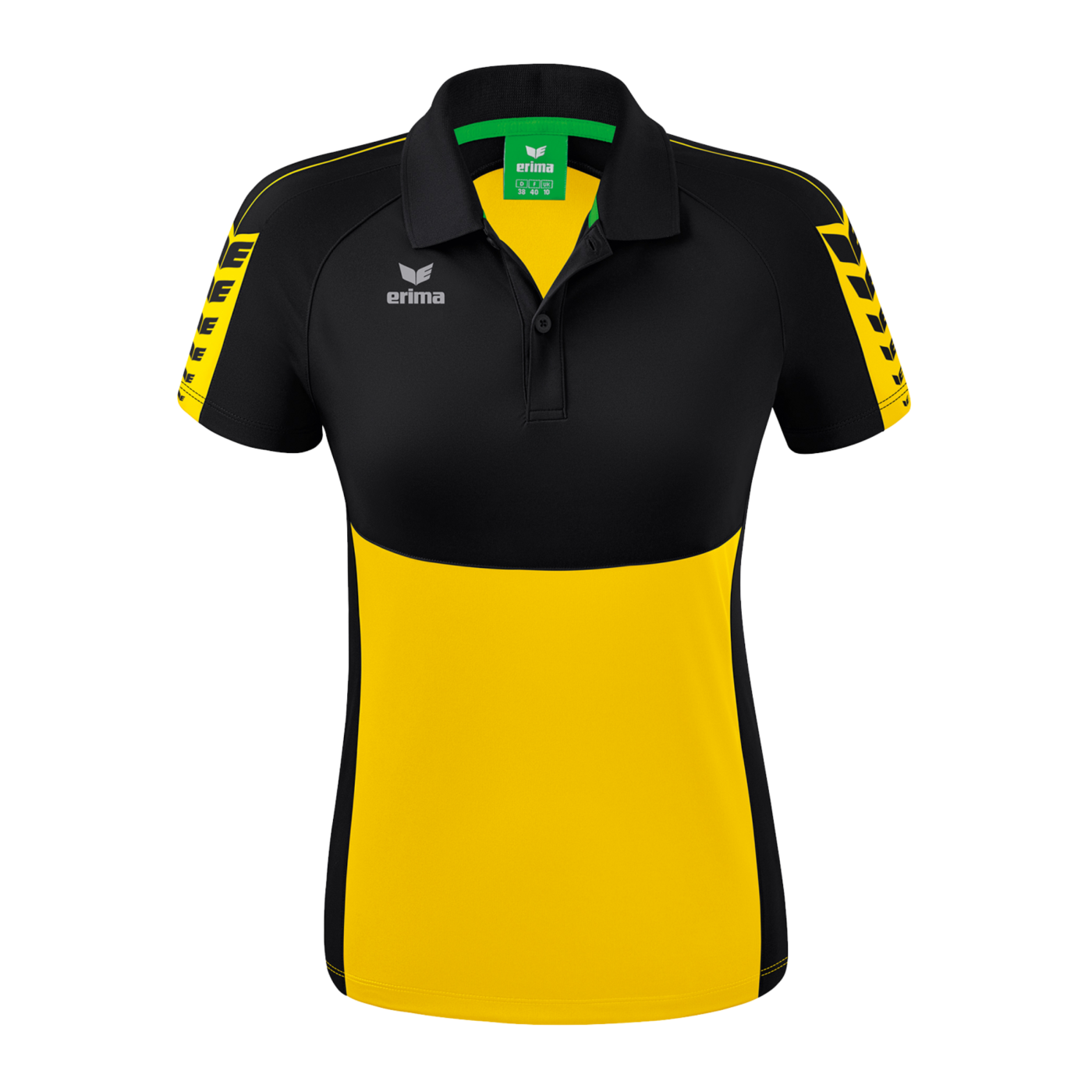 Erima Six Wings Poloshirt Damen Gelb Schwarz