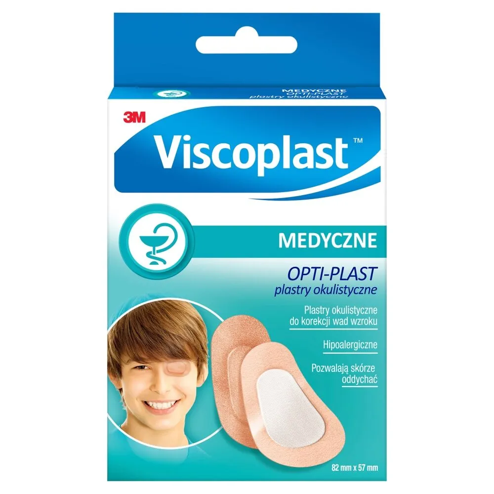 Viscoplast Opti-Plast Maxi, curativos oftálmicos, 8,2 x 5,7 cm