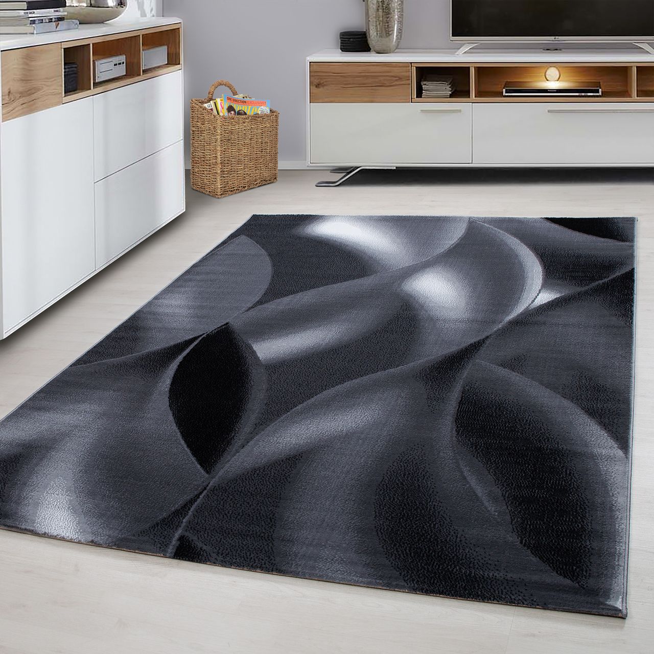 Ayyildiz Teppich, PLUS 8008, BLACK, 140 x 200 cm