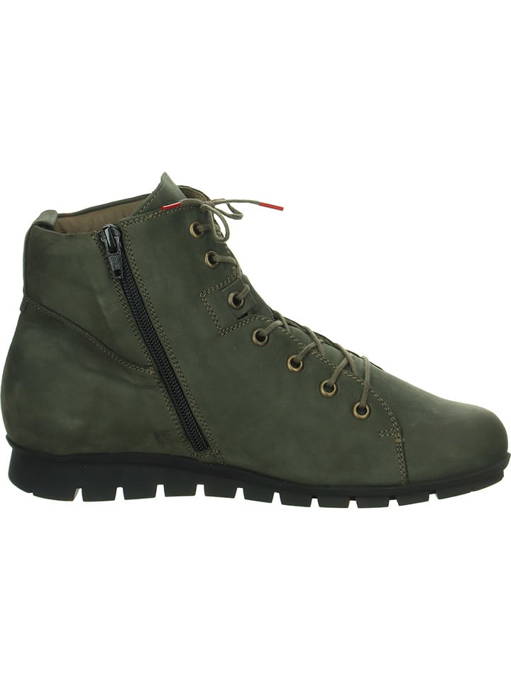 Think! Leder-Boots in Khaki günstig kaufen