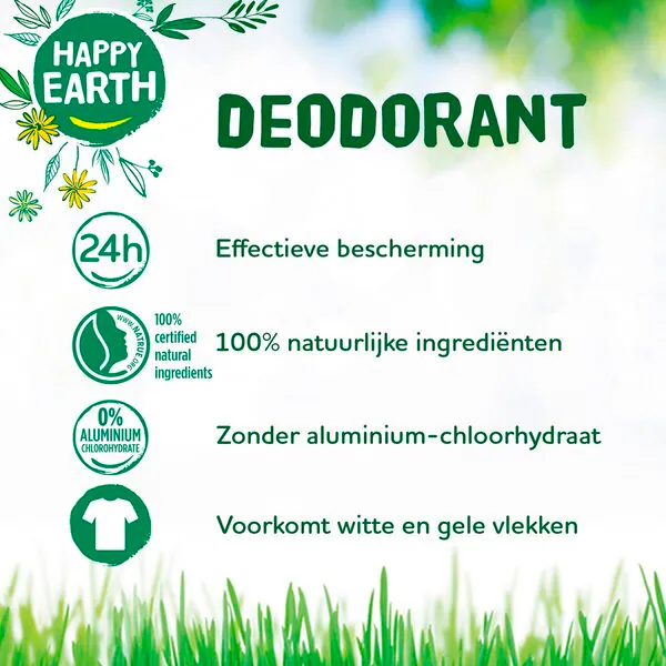 Happy Earth 100% Natural Jasmine Ho Wood Deodorant Spray 100ml