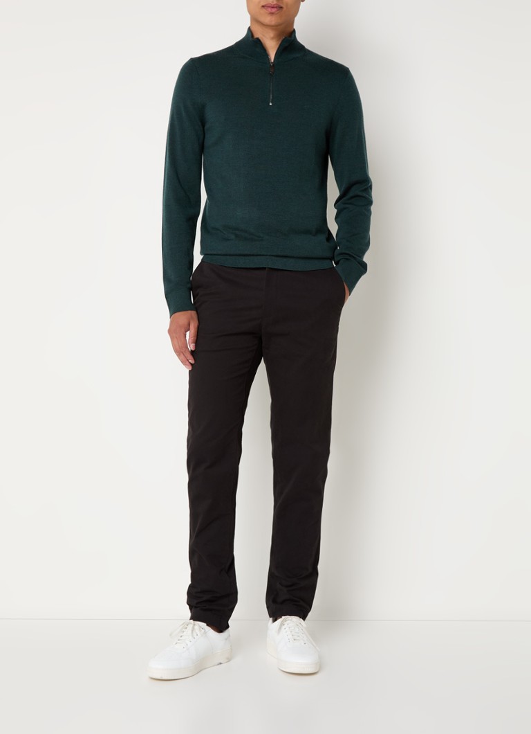 Calvin Klein Fine-knit wool pullover with logo embroidery