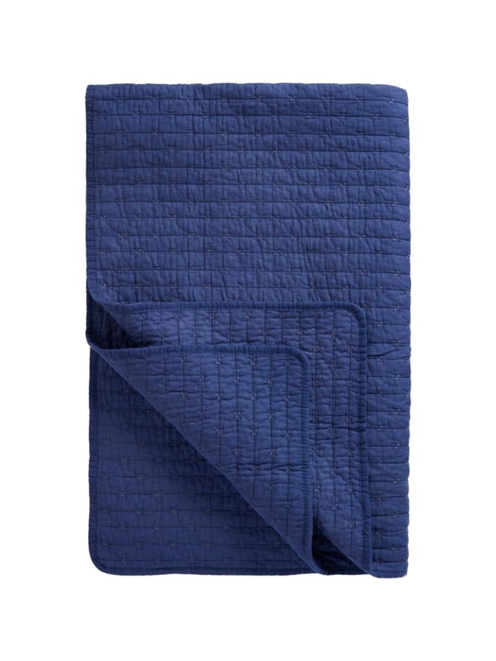 IB Laursen Baumwoll-Quilt mit Kreuzstichen in indigo günstig kaufen onesize