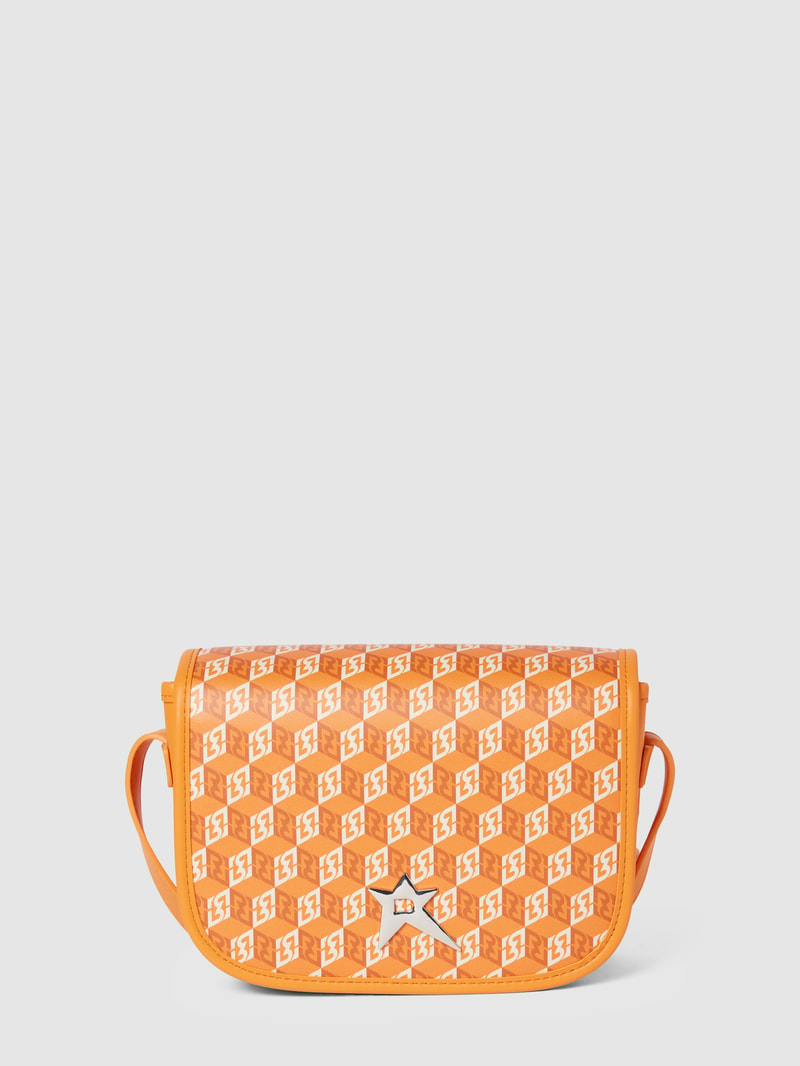 Umhängetasche mit Allover-Print in orange