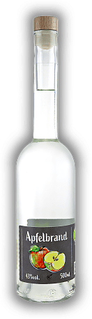 Kessler Apfelbrand 43% 0,5 Liter Kessler Apfelbrand 43% 0,5 Liter  0,5	 Liter - Vol 43%