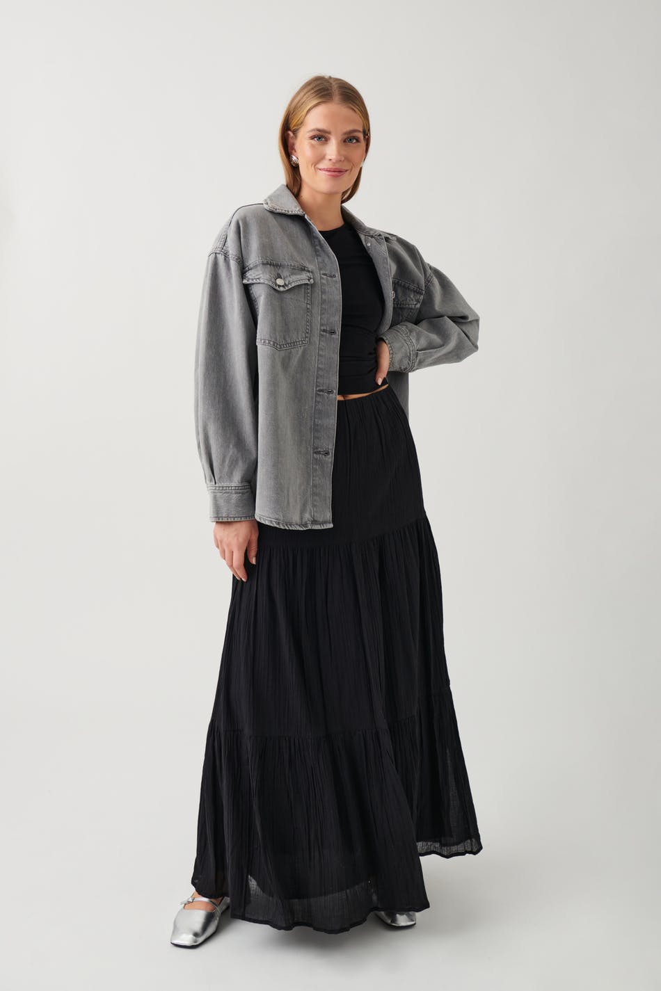 Maxi cotton skirt