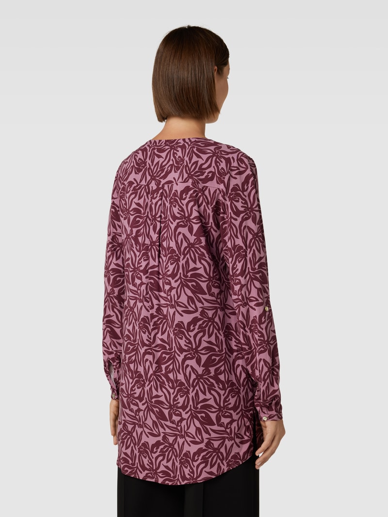 Tunika aus Viskose mit Allover-Muster in mauve