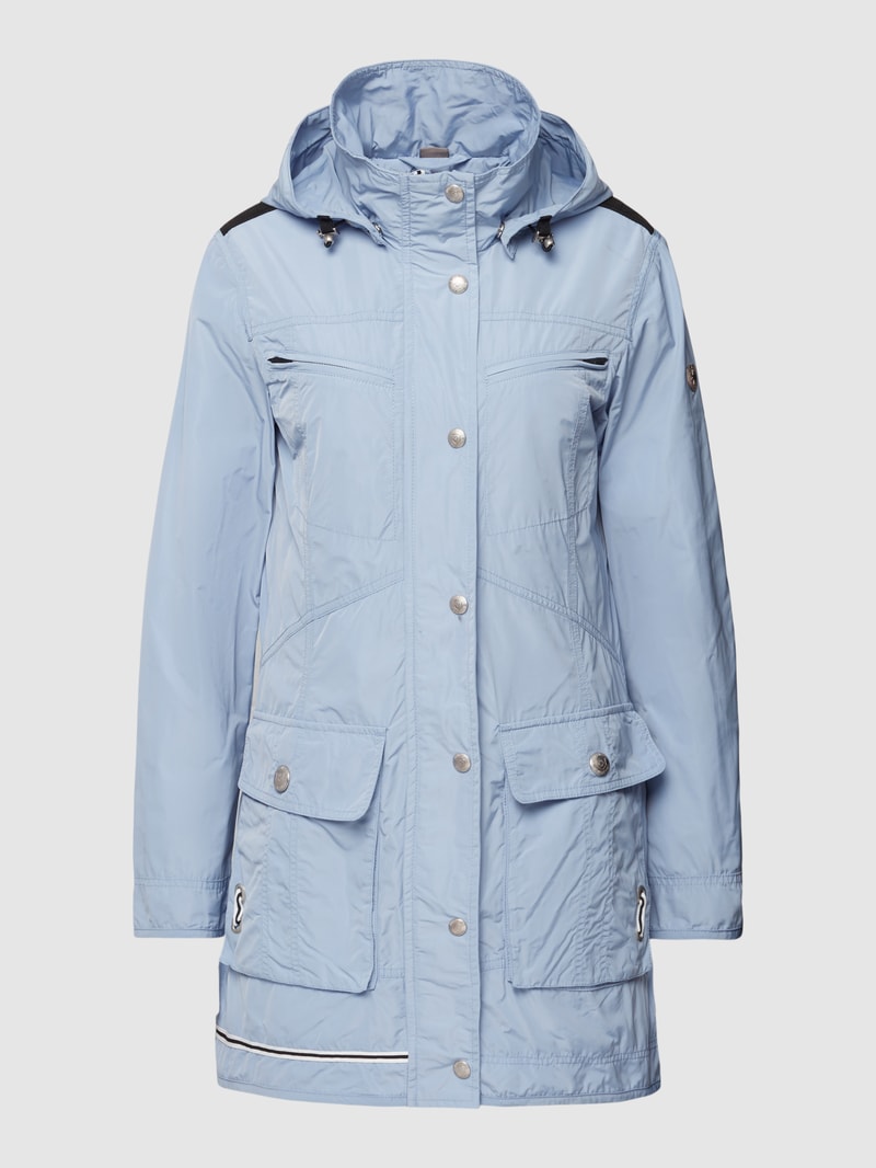 Jacke mit Label-Detail Modell 'ILLUSION' in hellblau