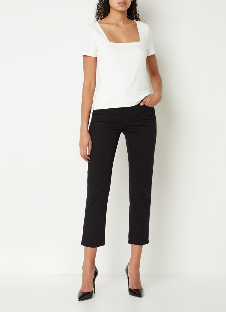 LKBennett Tasha top with rectangular neckline