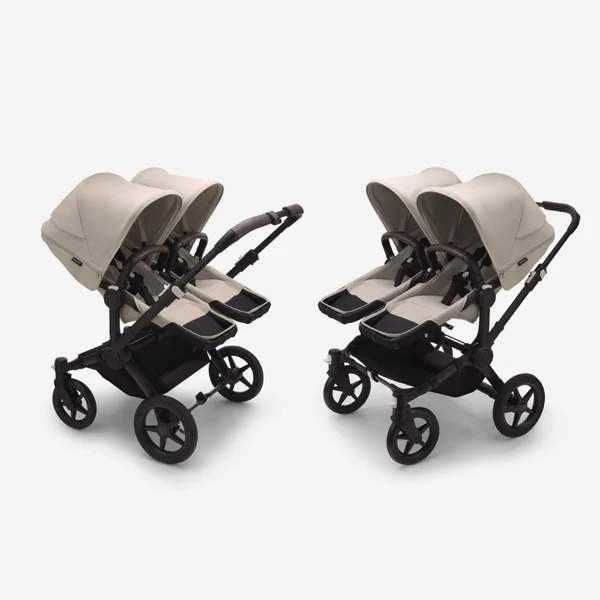 Bugaboo Donkey 5 Twin 2-in-1 Stroller Set Black/Desert Taupe, Desert Taupe