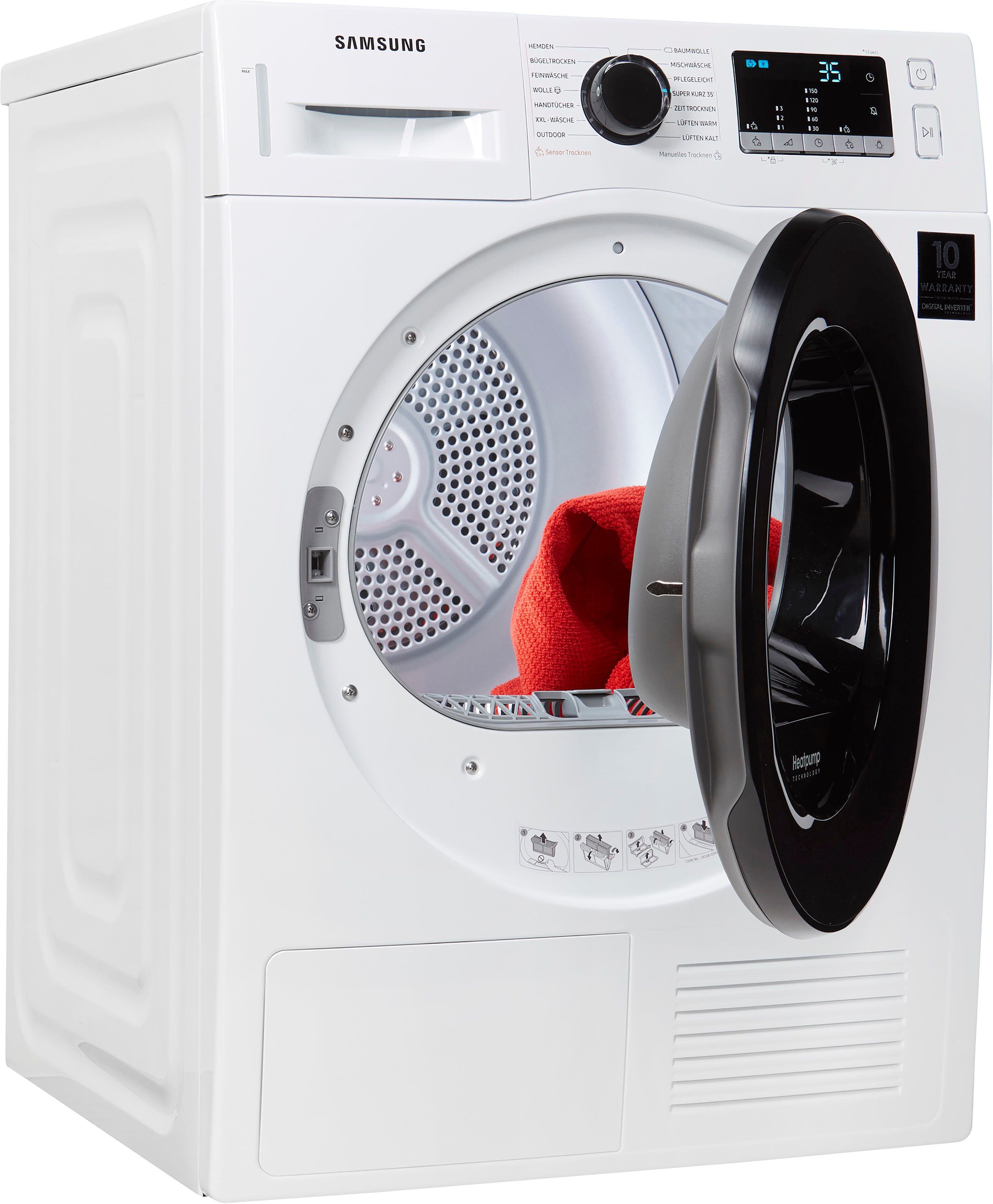 Samsung Wärmepumpentrockner DV81TA220AE/EG, 8 kg, Knitterschutz, 4 Jahre Garantie inklusive