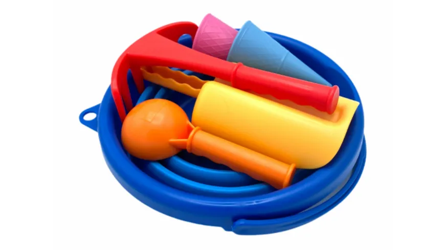 Schildkröt-Funsports - 7in1 Sand Toys Falteimer Set, Farbe: Blau