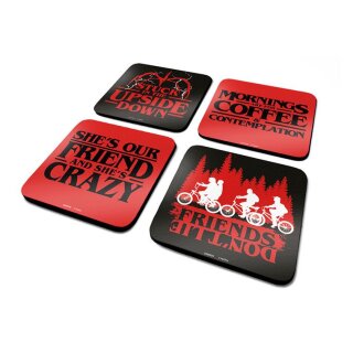 Stranger Things Untersetzer 4er-Pack Phrases