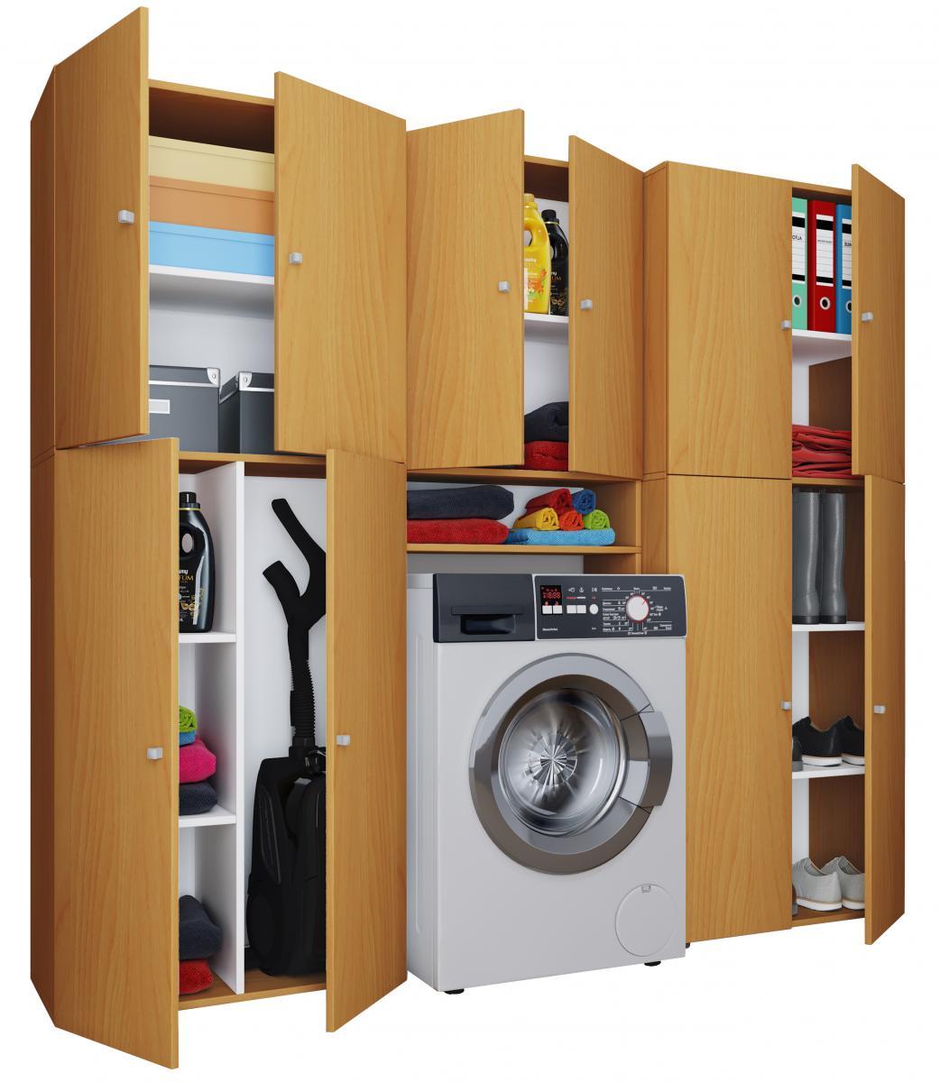 VCM my bath Waschmaschinenschrank Lona / Buche