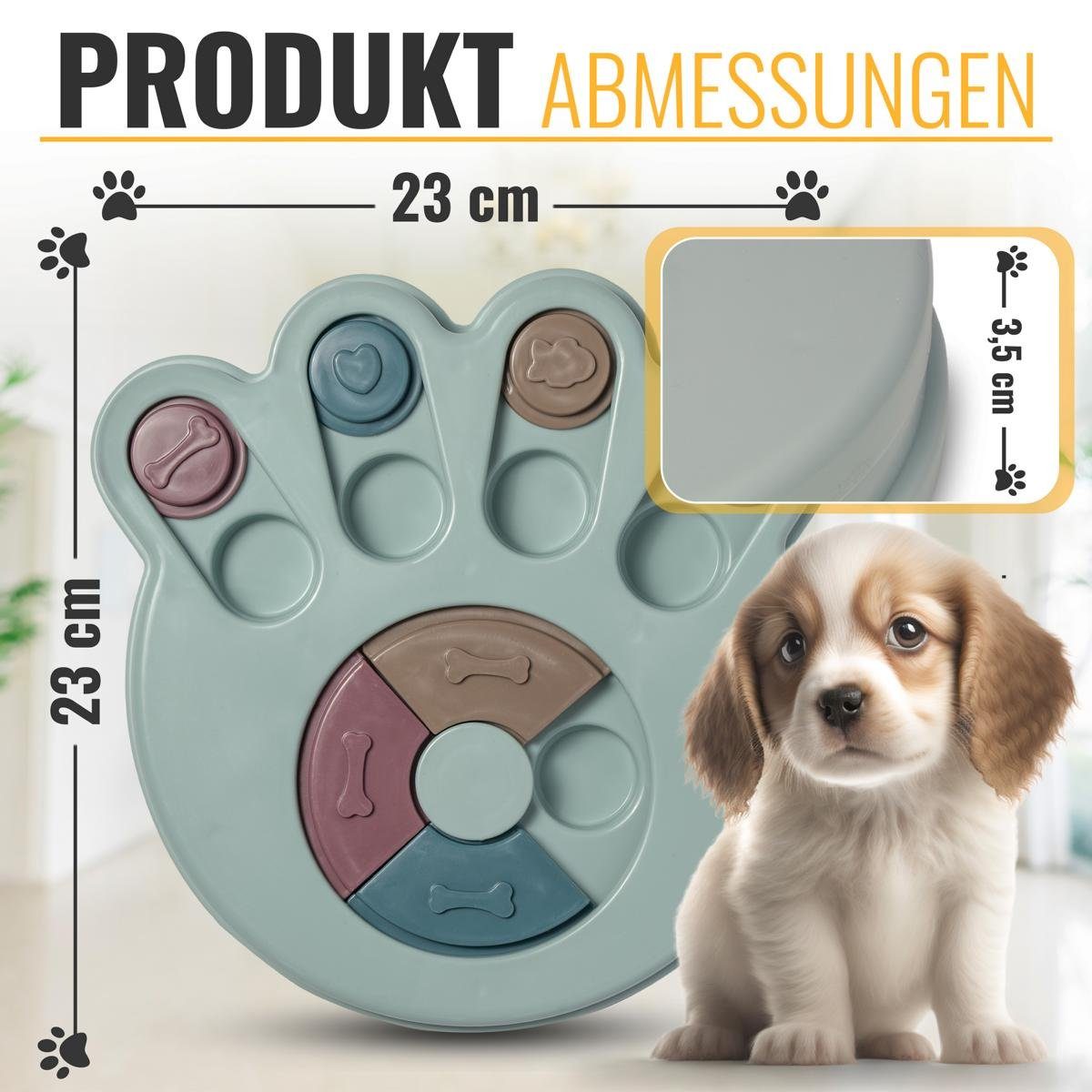 HMH Tier-Intelligenzspielzeug Hundespiel interaktiv Haustier Denkspiel Hunde Katzen Sudoku, 23x23x3,5cm, Rutschfest durch Pads am Boden, Vielseitige Beschäftigung
