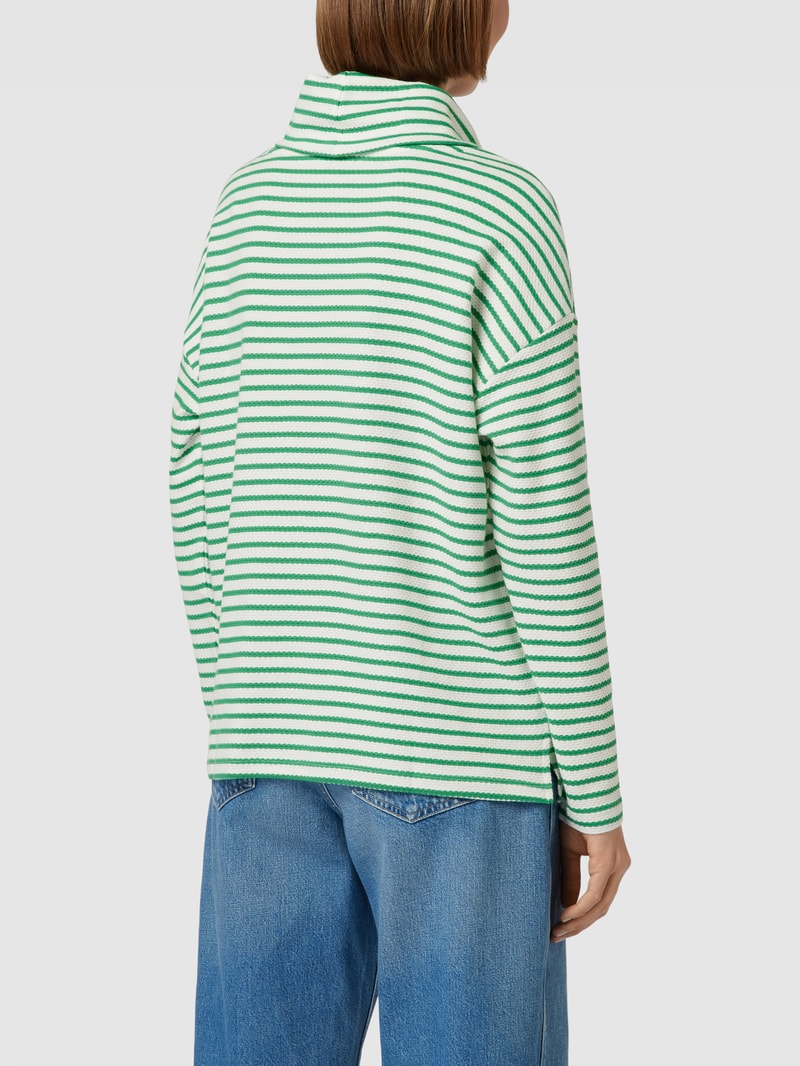 Sweatshirt mit Streifenmuster in grün