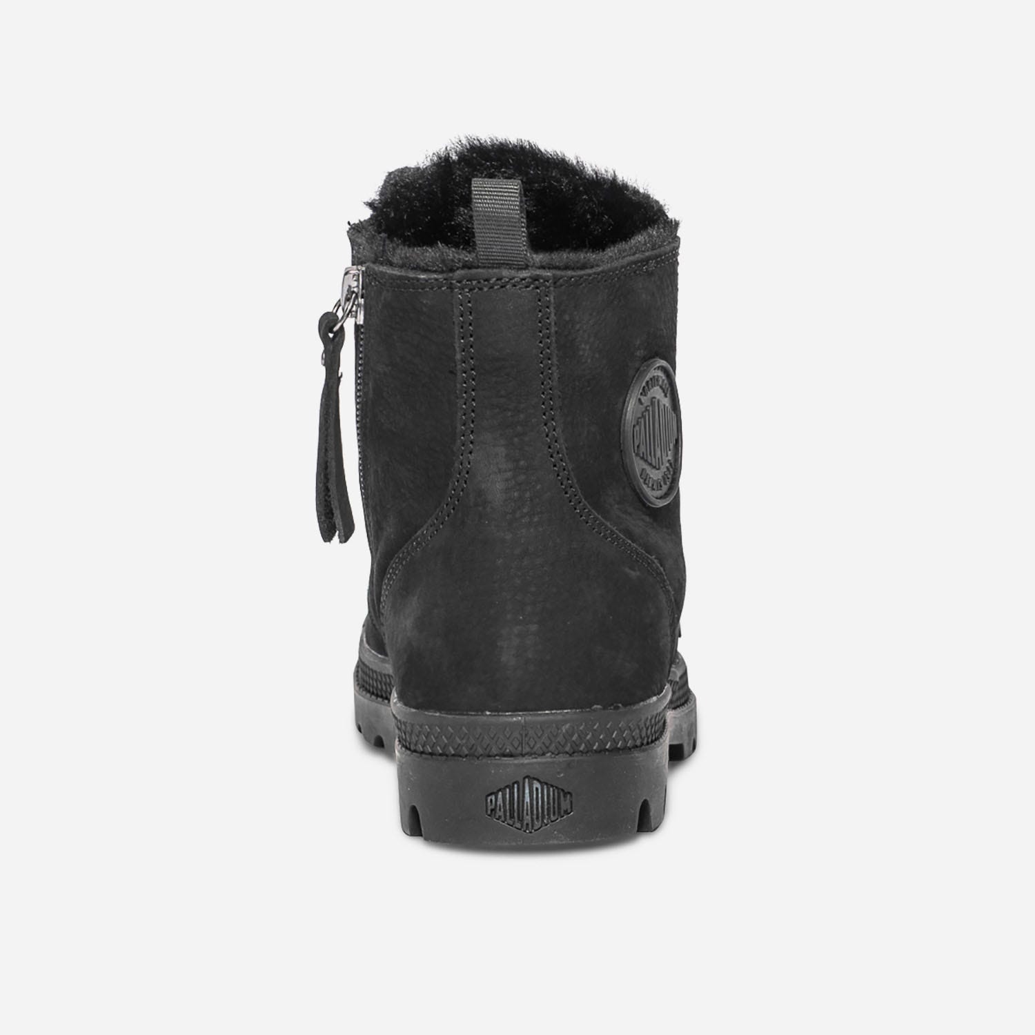 Boots PALLADIUM noir en cuir fourré