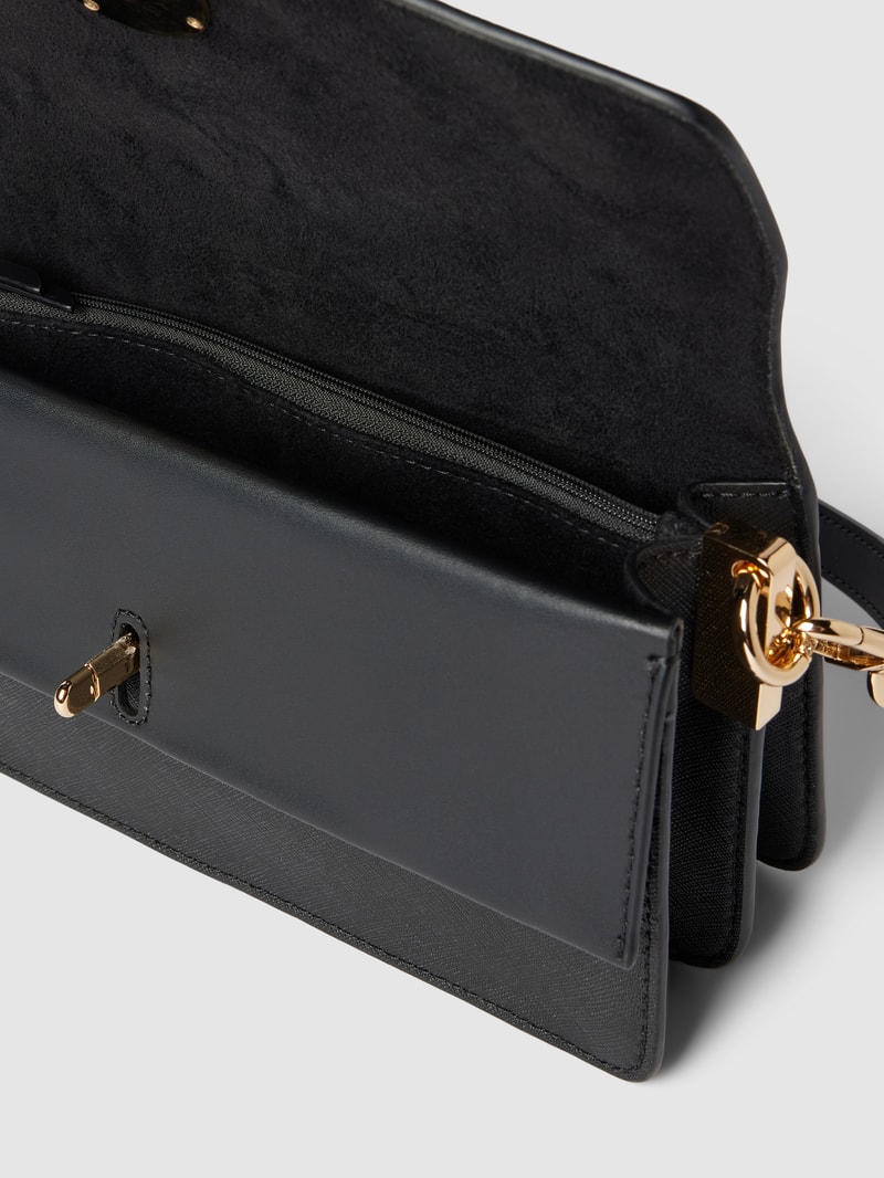 Handtasche mit Label-Details Modell 'GREENWICH' in schwarz