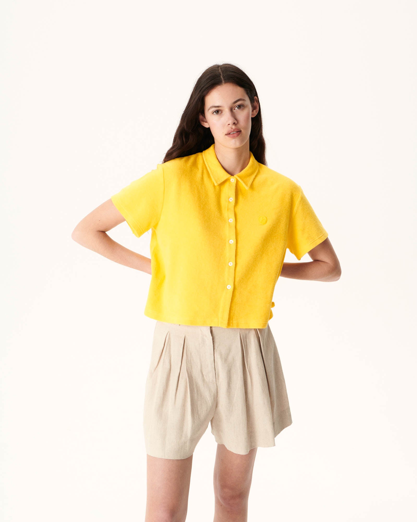Chemise courte éponge Citron Nova