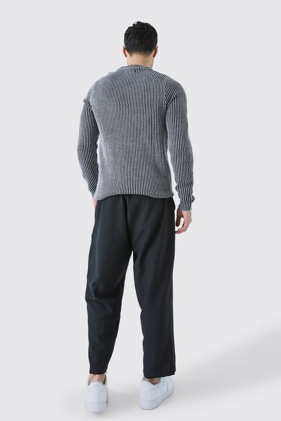 Elasticated Waist Cropped Skate Trousers