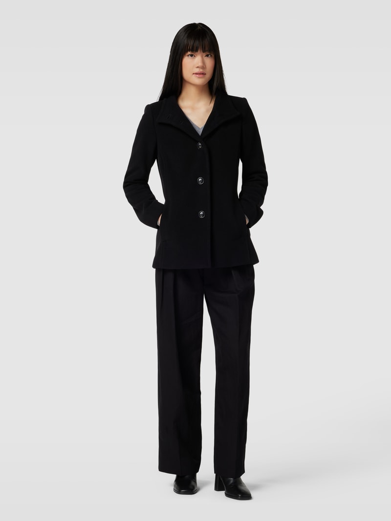 Jacke mit Stehkragen in schwarz
