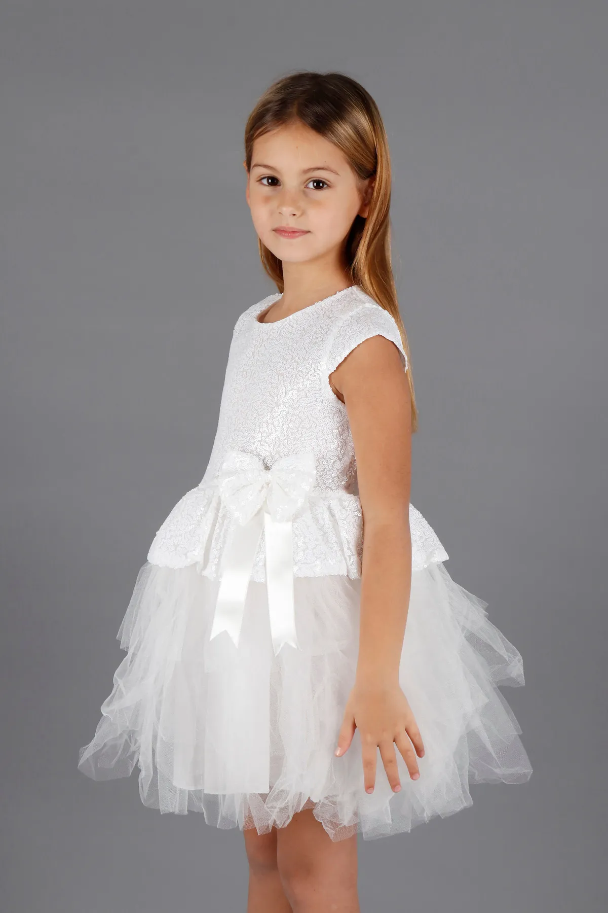 AHENGİM  Trendiges Abendkleid mit Pailletten für Mädchen Ak2207