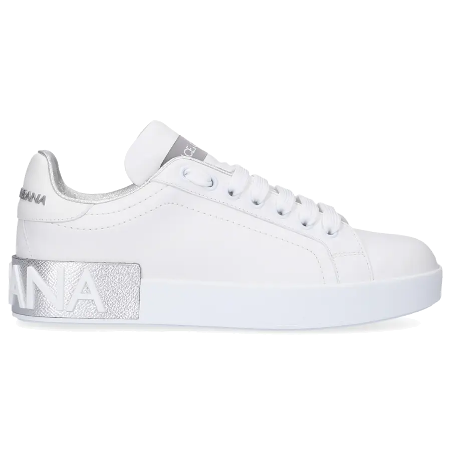 Dolce & Gabbana - Sneaker low PORTOFINO Nappaleder - weiß