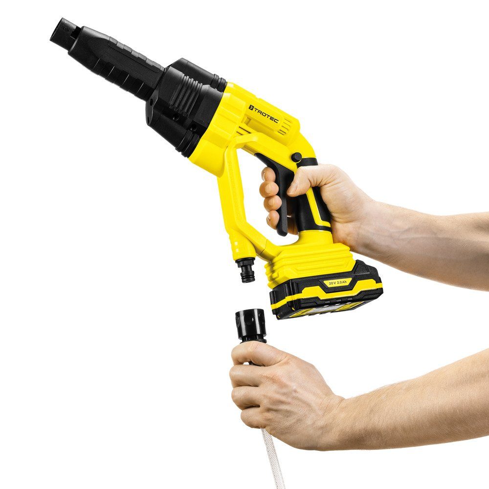 TROTEC Akku-Hochdruckreiniger PPWS 10-20V, Kabelloser Reiniger, 120 l/ h, 22 bar, Fördermenge max: 120,00 l/h