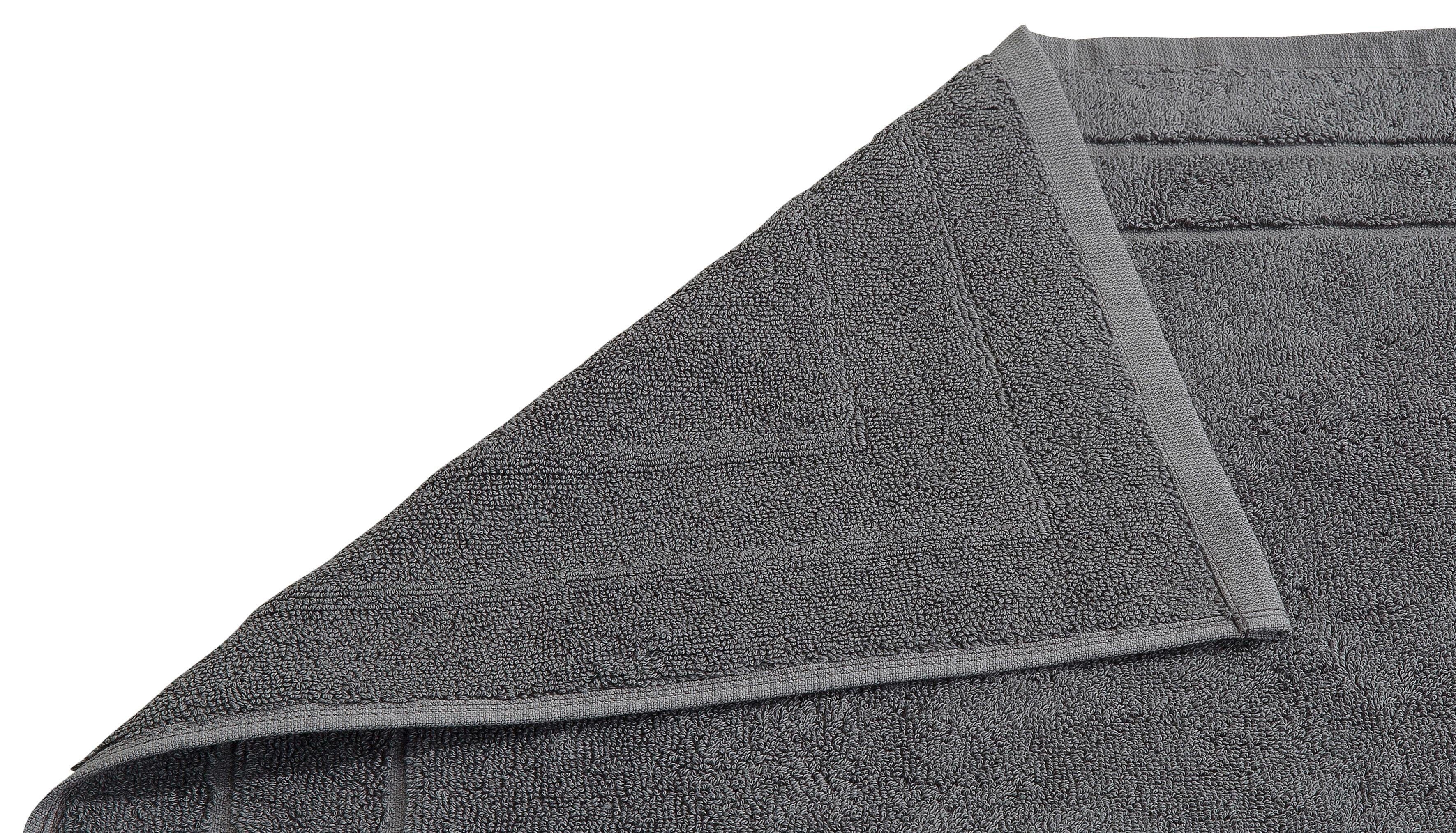 Badematte Kimi andas, Höhe 6 mm, beidseitig nutzbar, Baumwolle, quadratisch, 2er Set