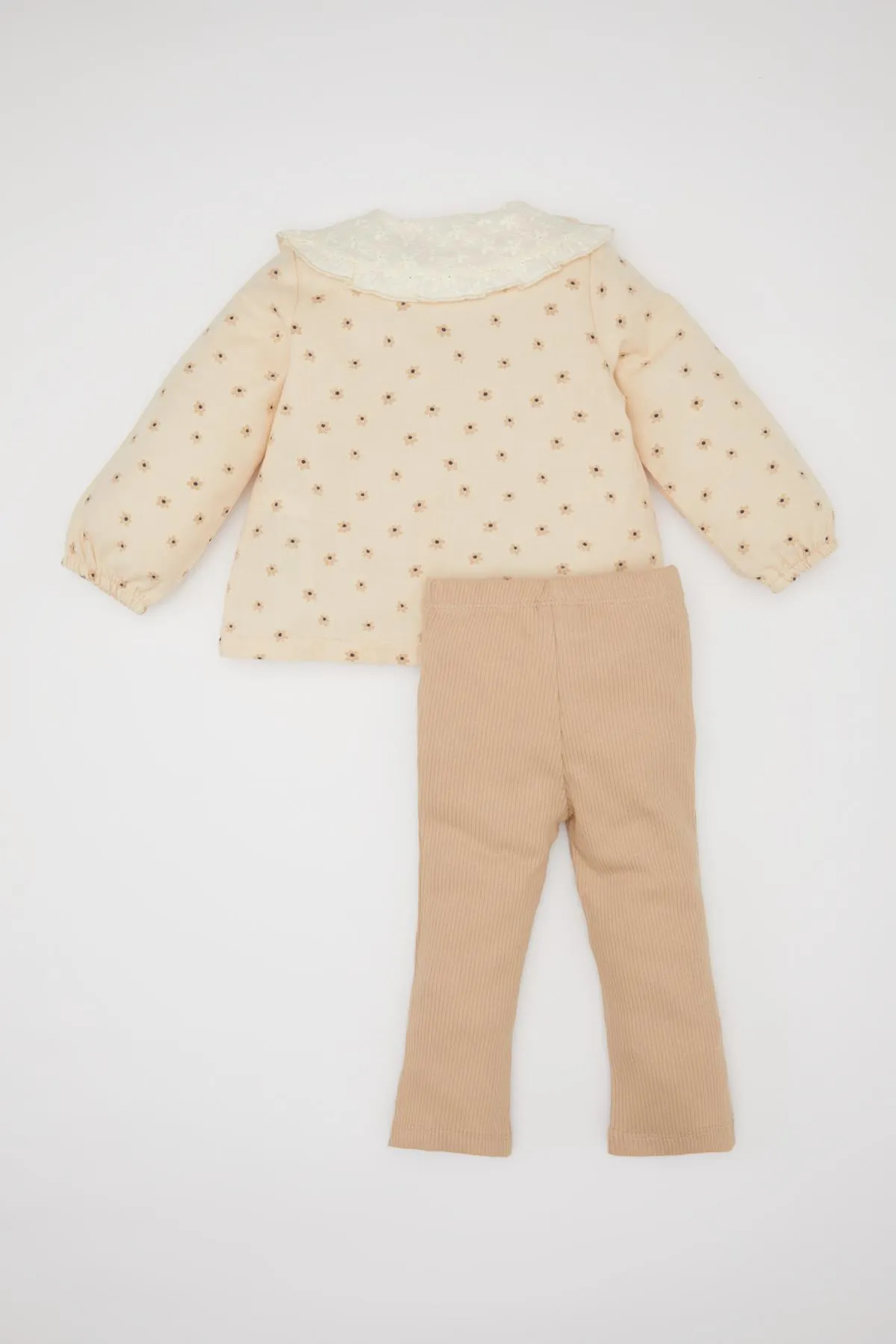 DeFacto  Mädchen Baby Floral Twill gemustertes Hemd Leggings 2-teiliges Set C3116a524sp